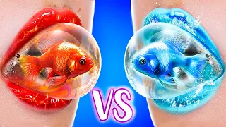 Vuur vs Water Huisdieren! We Bouwen een Geheime Kamer in een Aquarium