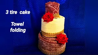 wedding cakes : How to make towel cake | towel wedding cake for bridal shower | Tatta sajano | totto