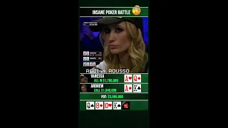 Insane Poker Battle between Vanessa and Andrew #pokerpro  #pokershorts #pokerstars #pokernight