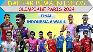 Daftar Pemain Lolos Olimpiade Paris 2024 │