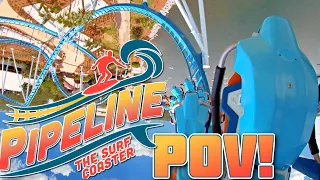 Pipeline: The Surf Coaster Back Seat POV! SeaWorld Orlando NEW COASTER 2023