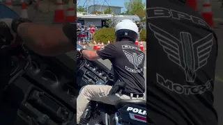 Bakersfield PD showing off at Motor Skills Challenge '24 #shorts #harleydavidson #police #challenge