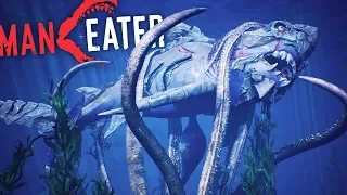 Maneater - Cthulhu, Dinosaurs & KAIJU In The DEEP! Locations & MEG Easter Eggs! - Maneater Gameplay