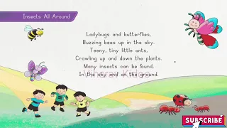 Insects All Around rhyme🪳🕷🐜🐝🐞🐜 | Insects all around 🐝🐞🪲🐜🪳song |