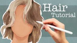 How I draw and color the hair using Procreate (Brush+Techniques)