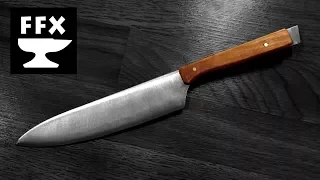 How to make a Chef's knife from a $5 machete (3 day knife making challenge)