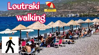 LOUTRAKI BEACH WALKING 2023