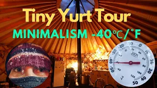 Freezing! Tiny Yurt Tour - Minimalism in MINUS 40°C/°F -
