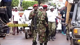 Ugandan president tightly guarded by SFC soldiers