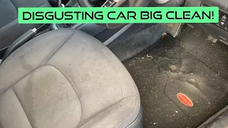 Cleaning a disgustingly dirty car, Kia Rio