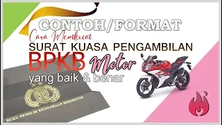 SURAT KUASA Pengambilan BPKB Motor