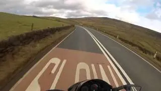 Motorcycle Crash Cat & Fiddle - Biker survives high speed crash over 40ft cliff