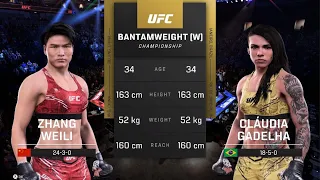 EPIC Showdown: Zhang Weili vs Claudia Gadelha | UFC5 Gameplay on PS5!