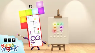 Stampolines Art Attack! | Number Fun | Learn to Count | Numberblocks