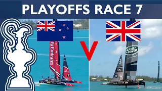 35th America's Cup LV Semi-Final 1 NZL vs. GBR Race 7 | AMERICA'S CUP