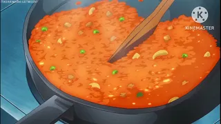 Anime foods making fried rice