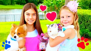 Nastya y Stacy intercambio sus mascotas | recopilacion de videos para niños