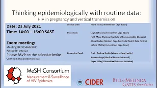 MeSH SA HIV Epi Series - Session 2: HIV in Pregnancy and Vertical Transmission