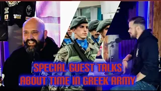 Guest Talks About Time In Greek Army - Cover Down