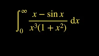 Integral from 0 to infinity of (x-sin x)/[x^3(1+x^2)] with the Laplace transform