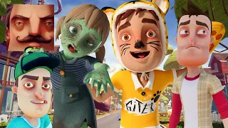 Hello Neighbor - My New Neighbor Player Aaron Tiger Mya Zombie Player Kid History Gameplay