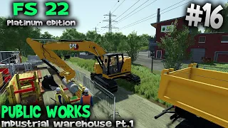 We excavate the street👷🏽 Industrial warehouse👷🏽 Farming Simulator 2022