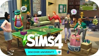 SIMBOTS & BEER PONG?!? | THE SIMS 4 | DISCOVER UNIVERSITY | TRAILER REACTION