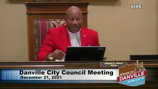 Danville City Council Meeting - December 21, 2021