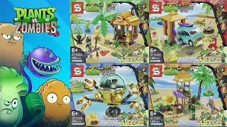 Lego Plants vs. Zombies: 4 in 1 Giant Wave Beach, Zombie Minifigs So Cool | China Lego SY1453