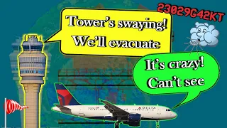 CHAOS AT ATLANTA DUE TO EXTREME WINDS | Tower Evacuated