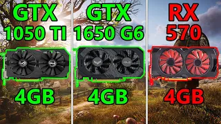 GTX 1050 TI vs GTX 1650 G6 vs RX 570 4GB - I5 12400F - in 2022