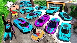 Shinchan and Franklin Collecting MRBEAST'S SUPERCARS in GTA 5! Shinchan Became Riches Persian