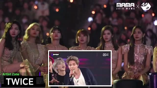 Twice Reaction To BTS Boy With Luv + Mikrokosmos + Dionysus @ MAMA 2019