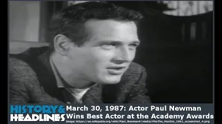 March 30, 1987: Actor Paul Newman Wins Best Actor at the Academy Awards