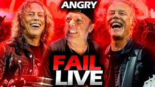 JAMES HETFIELD REACTION TO LARS ULRICH AND KIRK HAMMETT FAIL LIVE #METALLICA