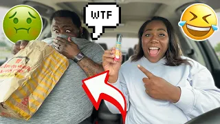 I SPRAYED FART SPRAY IN MY HUSBAND FOOD TO SEE HIS REACTION!! *HE WENT OFF*