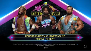 WWE 2K22 Big E vs Kofi Kingston vs Xavier Woods Triple Threat Match PS4