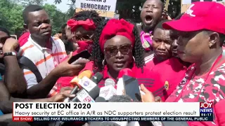 Heavy Security at EC office in Ashanti Region as NDC supporters protest election result (16-12-20)