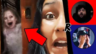 Top 10 SCARY Ghost Videos To FREAK YOU & CREEP YOU - @NukesTop5 | RENEGADES REACT & @SenpapiRick