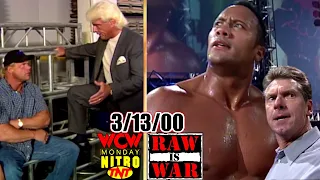 WWF RAW vs. WCW Nitro - March 13, 2000 Full Breakdown - Vince Returns - Rock v Big Show Career v WM