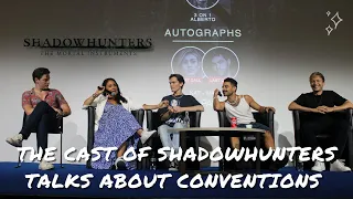 The cast of Shadowhunters talks about conventions and describes the Shadowfam with one word