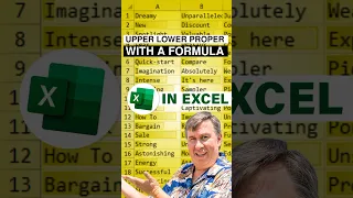 Excel Formulas to convert to Upper, Lower, or Proper Case  #excel