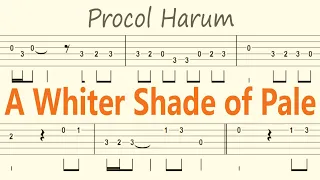 A Whiter Shade of Pale / Procol Harum Guitar Solo Tab+BackingTrack