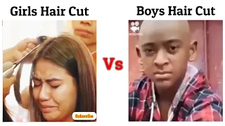 Girls Hair Cut Vs Boys Hair Cut !! Memes #viralmemes #meme