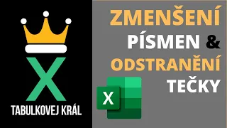 Jak zmenšit text a odstranit tečku pomocí funkcí DOSADIT a MALÁ | Excel 365 Tutorial