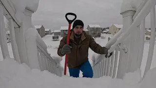 Snowstorm Deck cleaning