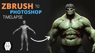 ZBrush to Photoshop Timelapse - 'SMASH' Concept