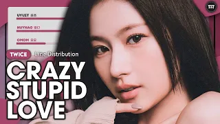 TWICE - CRAZY STUPID LOVE ~ Line Distribution