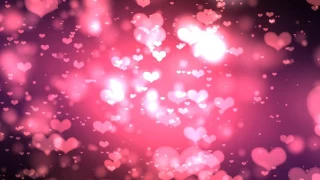 4K 10:00min. Red Purple Glowing Hearts 2160p Lovers Motion Background AA VFX