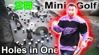 28 Mini Golf Holes In One - Scoring 28 Hole-In-Ones *Mini Golf Trick Shots* | Bro Mediocre